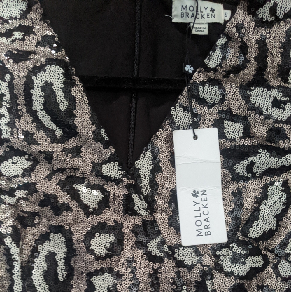 COPY - BNWT - brand new, never worn Elegant Sequined Molly Bracken cocktail dr… - Picture 6 of 7